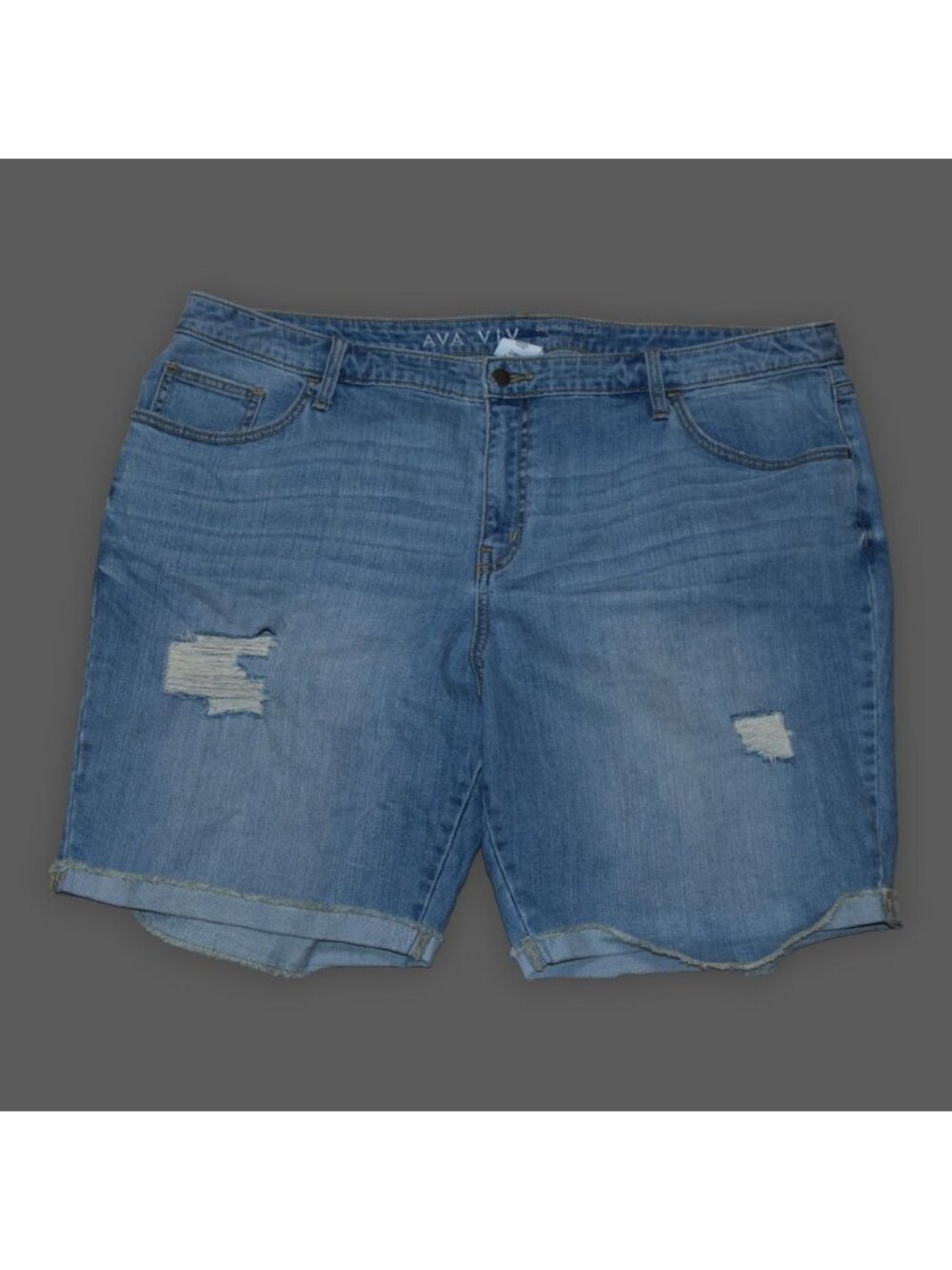 Ava & Viv Women's Plus Sz 24W Bermuda Short Denim Shorts